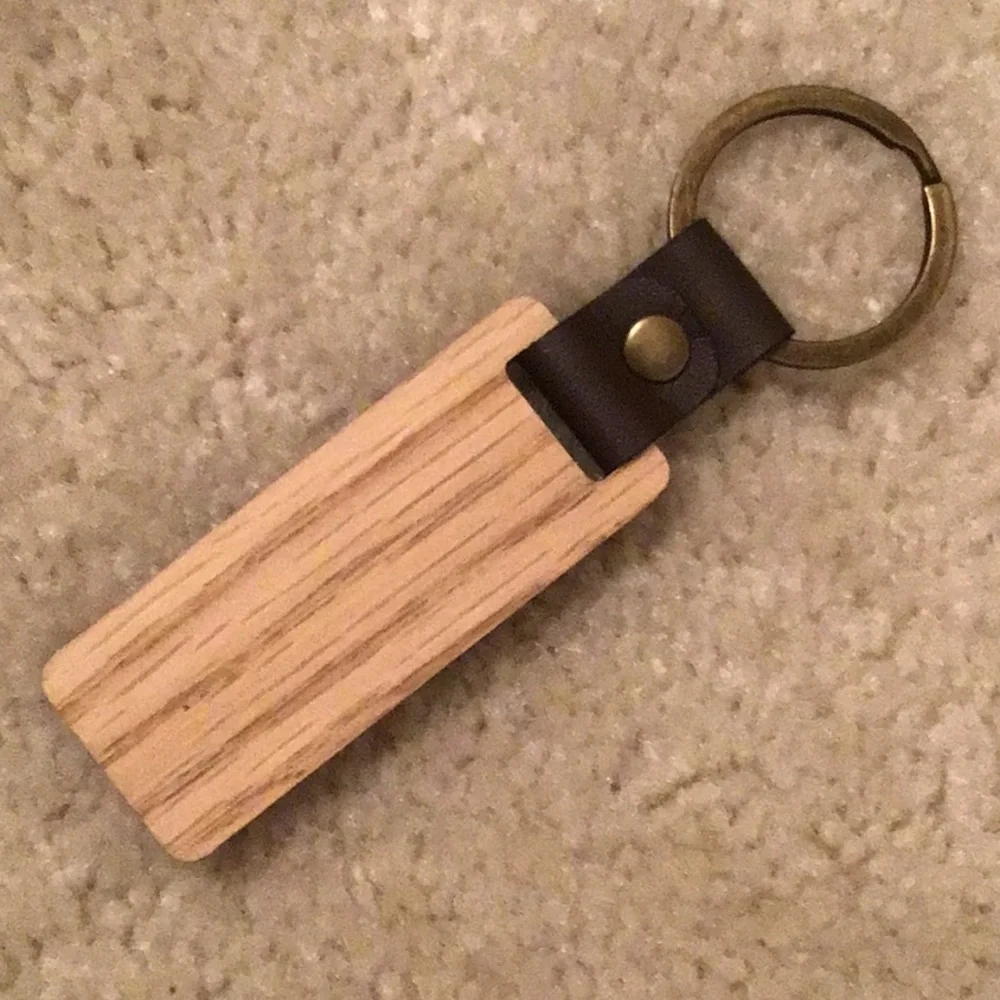 Wooden Bar Key Ring, NWOT, 1” x 4 1/4”